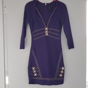Marciano purple bandage dress.